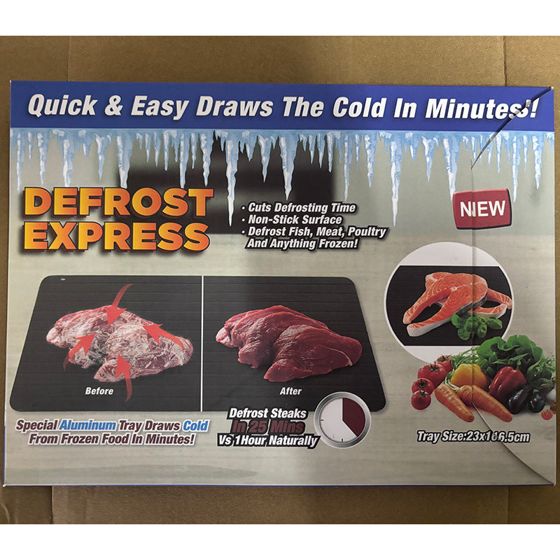 Defrosting tray for household use