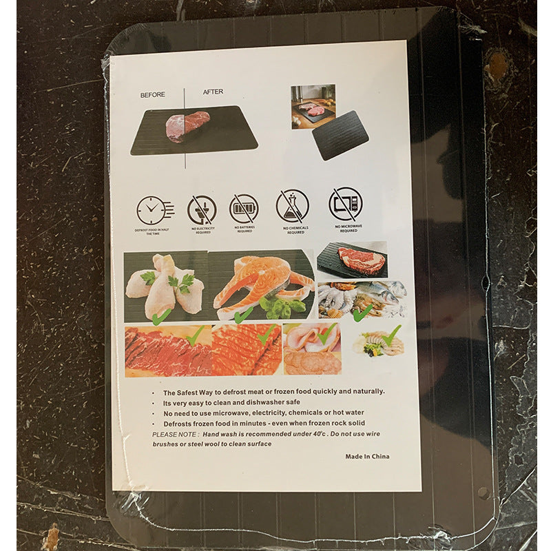 Defrosting tray for household use