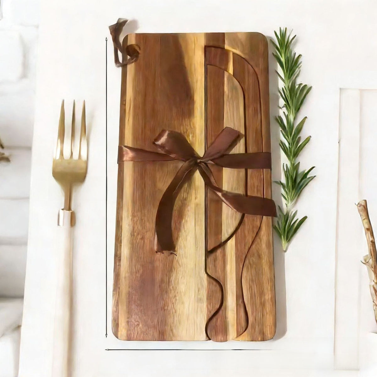 Wooden Bread Slicing Knife with Cutting Board