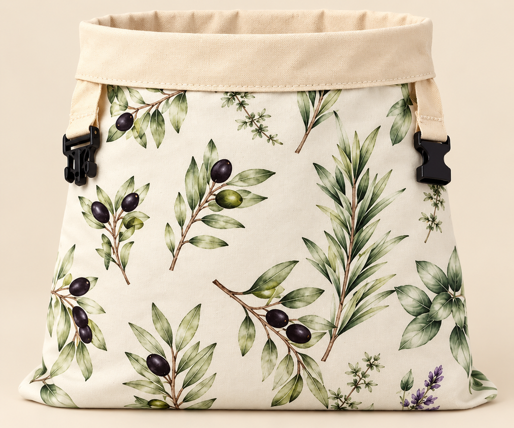 Cotton Beeswax Bread Bag with Detachable Buckle