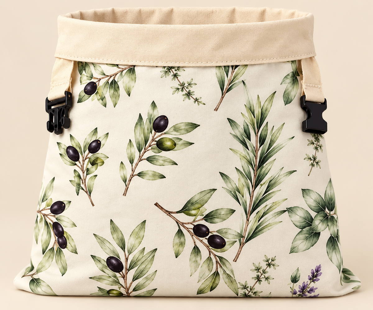Cotton Beeswax Bread Bag with Detachable Buckle
